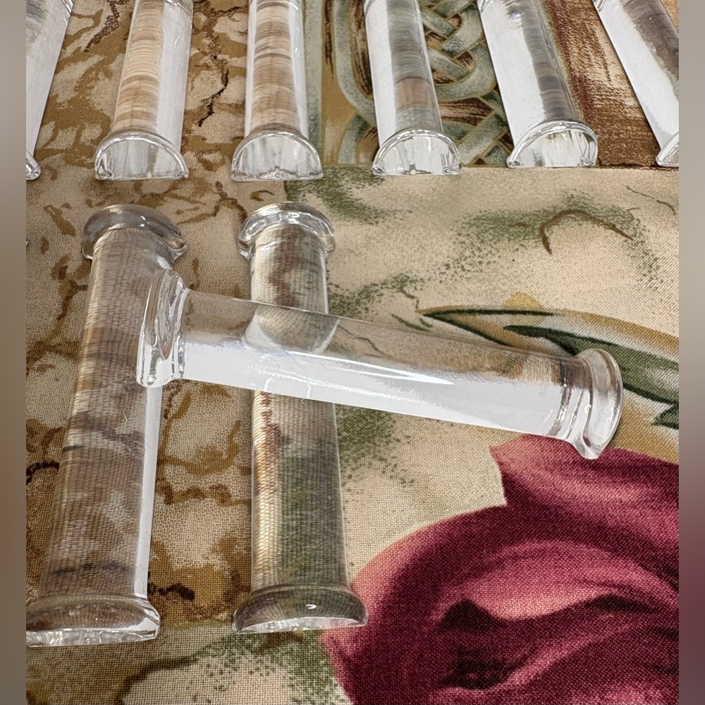 Knife Rests Set of 14 Clear Glass